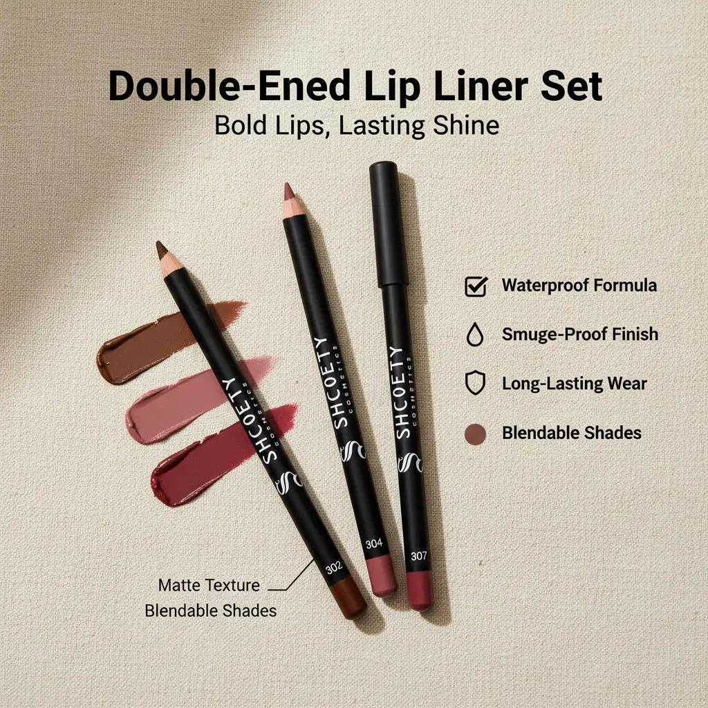SHCOETY Cruelty-Free Dual-Ended Lip Liner & Tint Combo (10g)