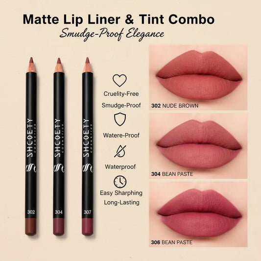 SHCOETY Cruelty-Free Dual-Ended Lip Liner &amp; Tint Combo (10g)