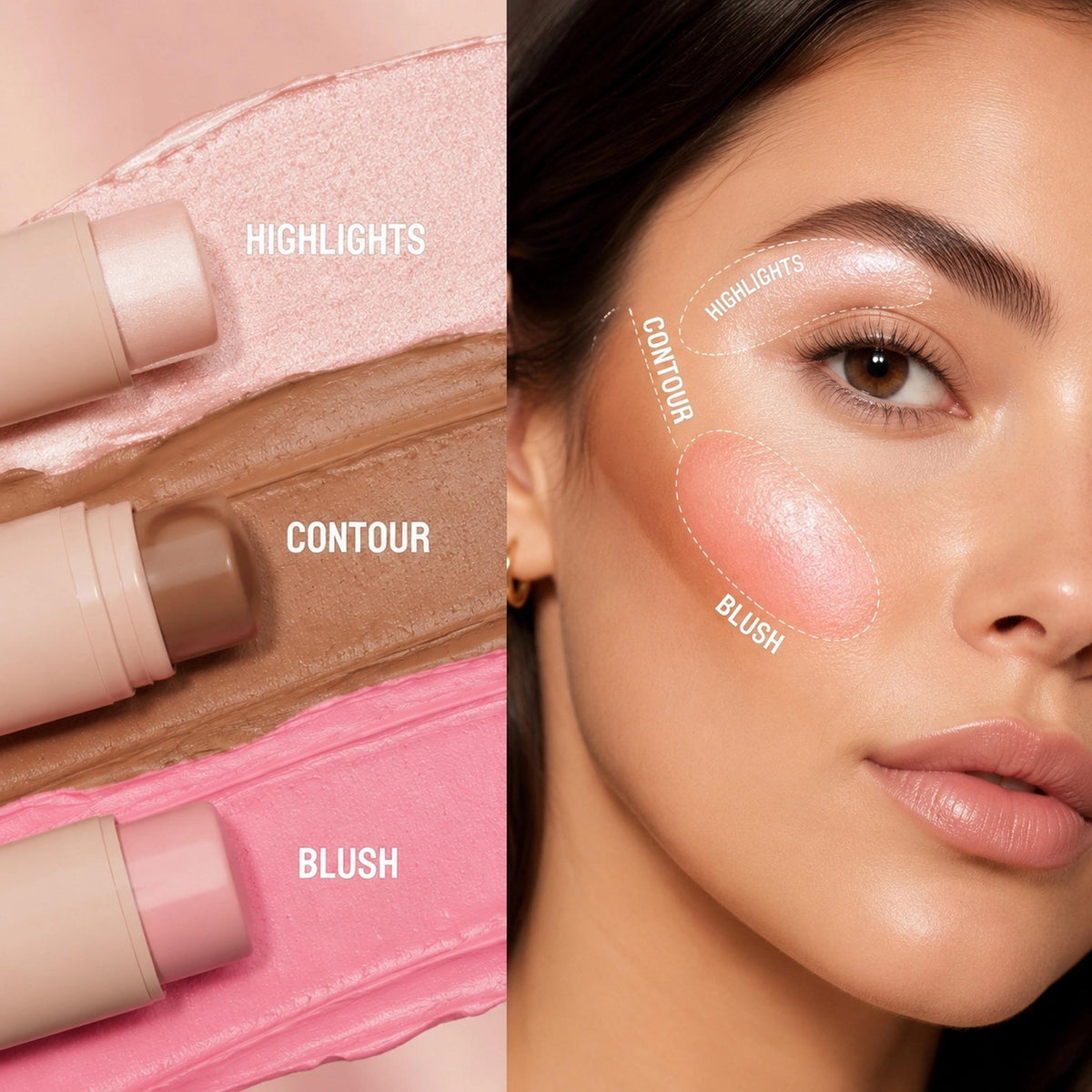 HelloKiss 3-Piece Cosmetic Cream Stick Trio