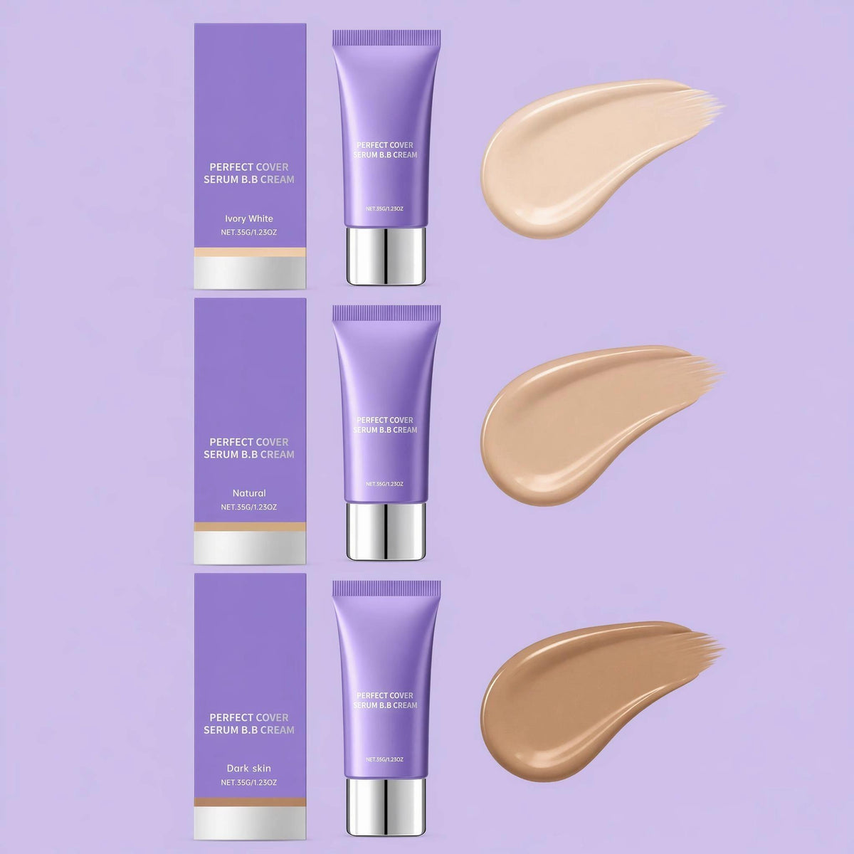 Hyaluronic Acid Hydrating BB Cream Serum for Dark Skin Tones
