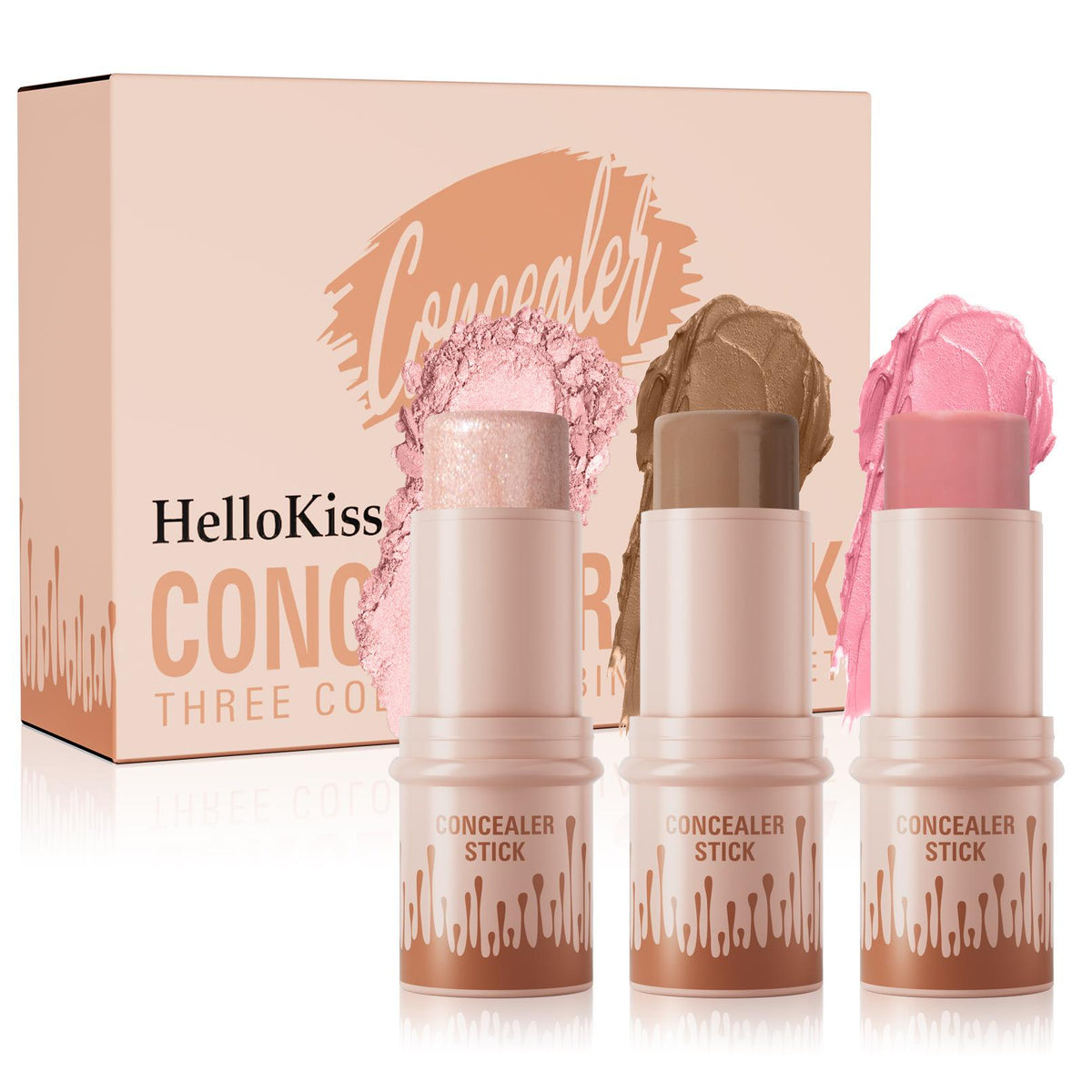 HelloKiss 3-Piece Cosmetic Cream Stick Trio