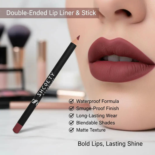 SHCOETY Cruelty-Free Dual-Ended Lip Liner &amp; Tint Combo (10g)