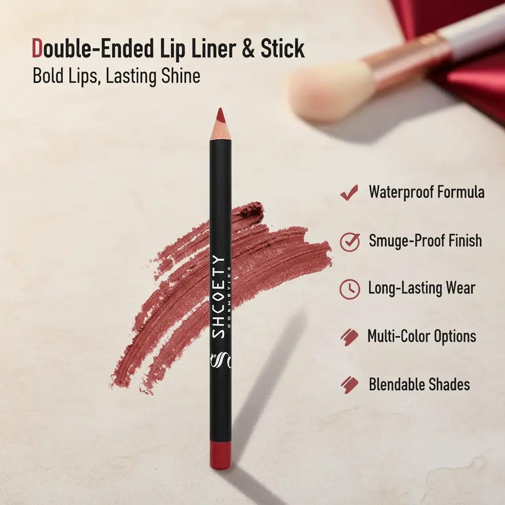 SHCOETY Cruelty-Free Dual-Ended Lip Liner &amp; Tint Combo (10g)