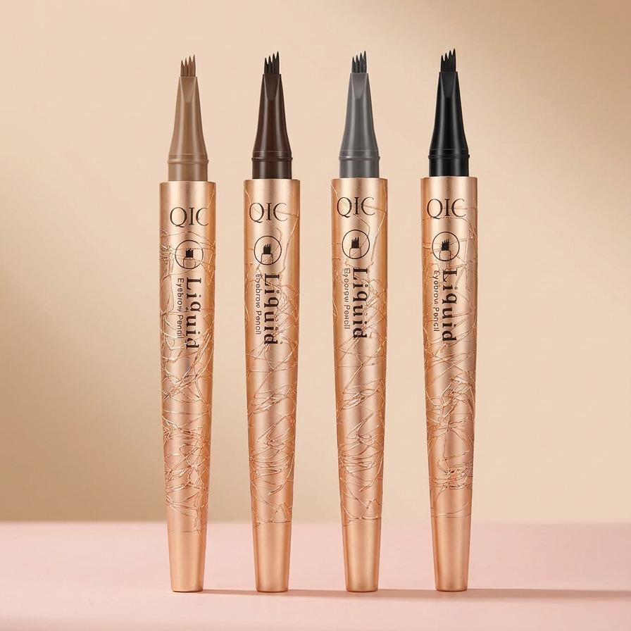 QIC 4-Prong Tip Alcohol-Free Solid Liquid Eyebrow Pen (8g)