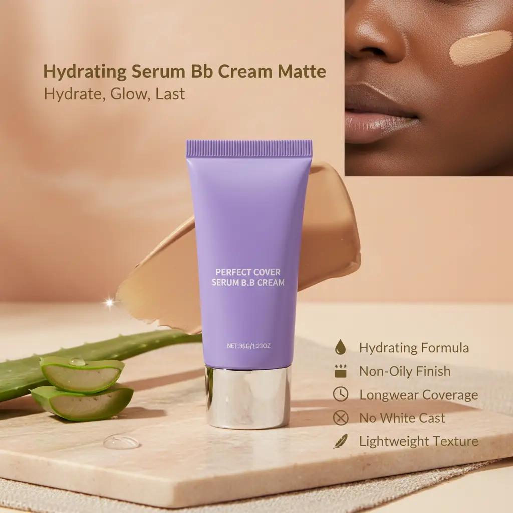Hyaluronic Acid Hydrating BB Cream Serum for Dark Skin Tones