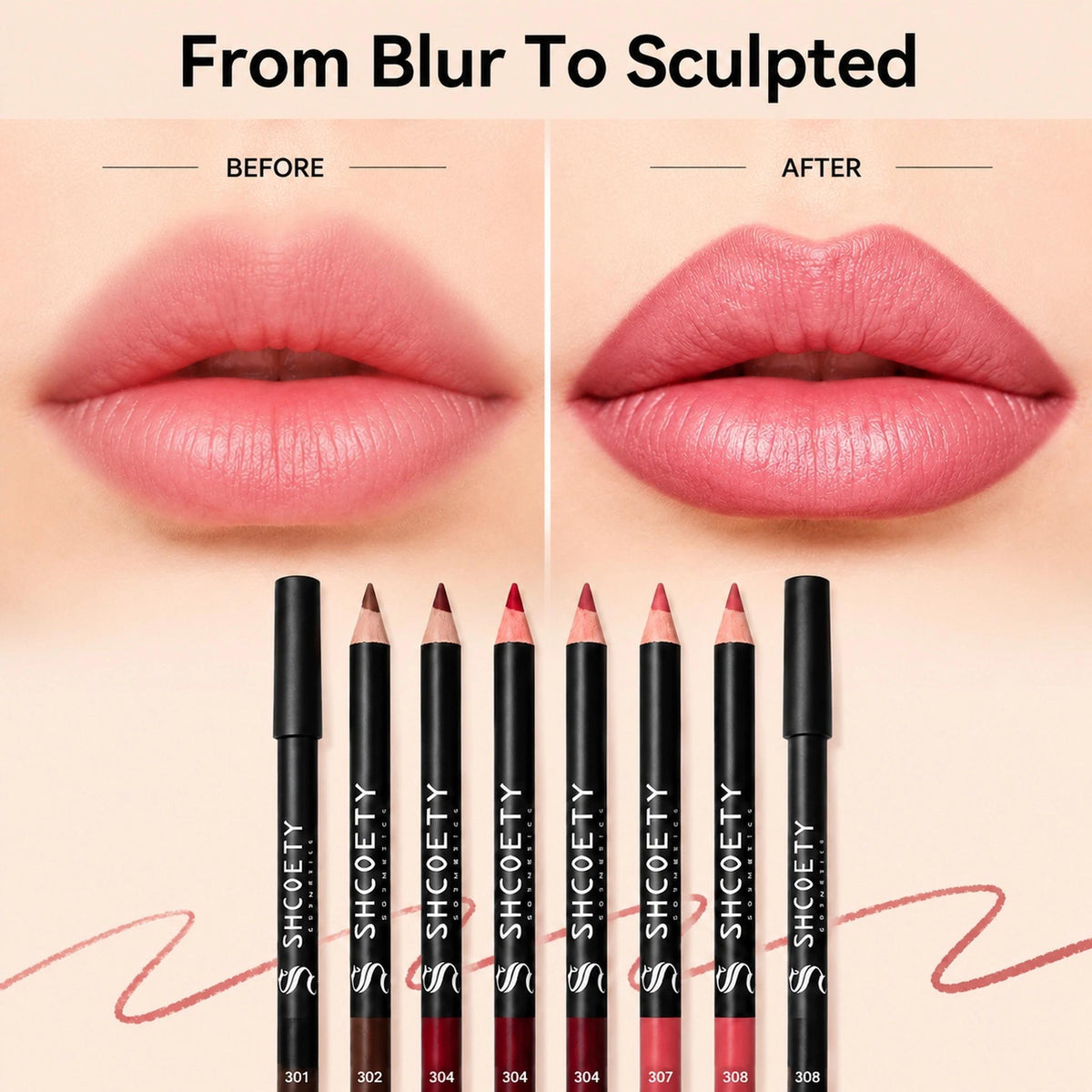 SHCOETY Cruelty-Free Dual-Ended Lip Liner &amp; Tint Combo (10g)