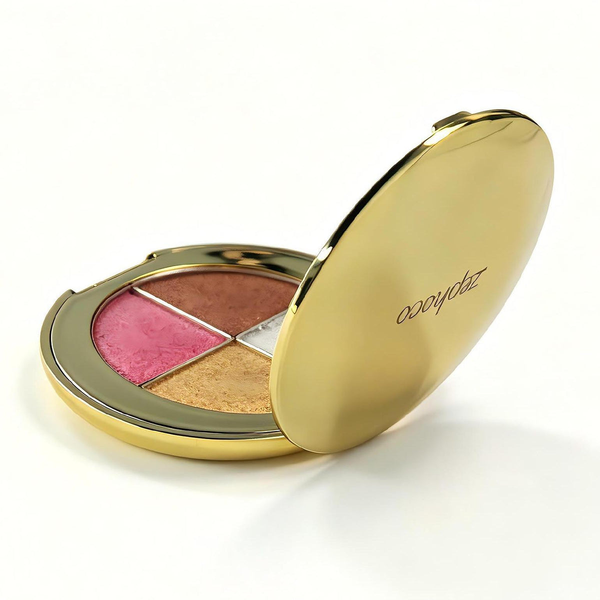 4-Color Diamond Texture Shimmer Highlighter Palette