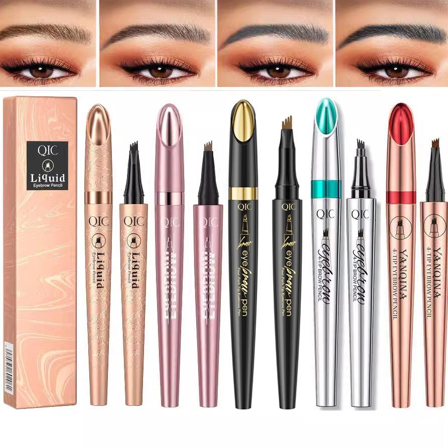 QIC 4-Prong Tip Alcohol-Free Solid Liquid Eyebrow Pen (8g)